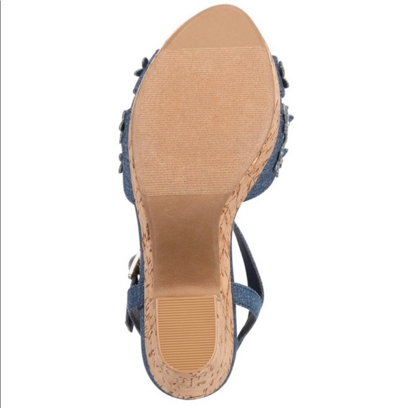 🛑SOLD!!🛑 Cork & Denim Platform Heels - Picture 6 of 13